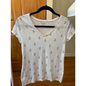 LOFT Pineapple T-Shirt | Size S